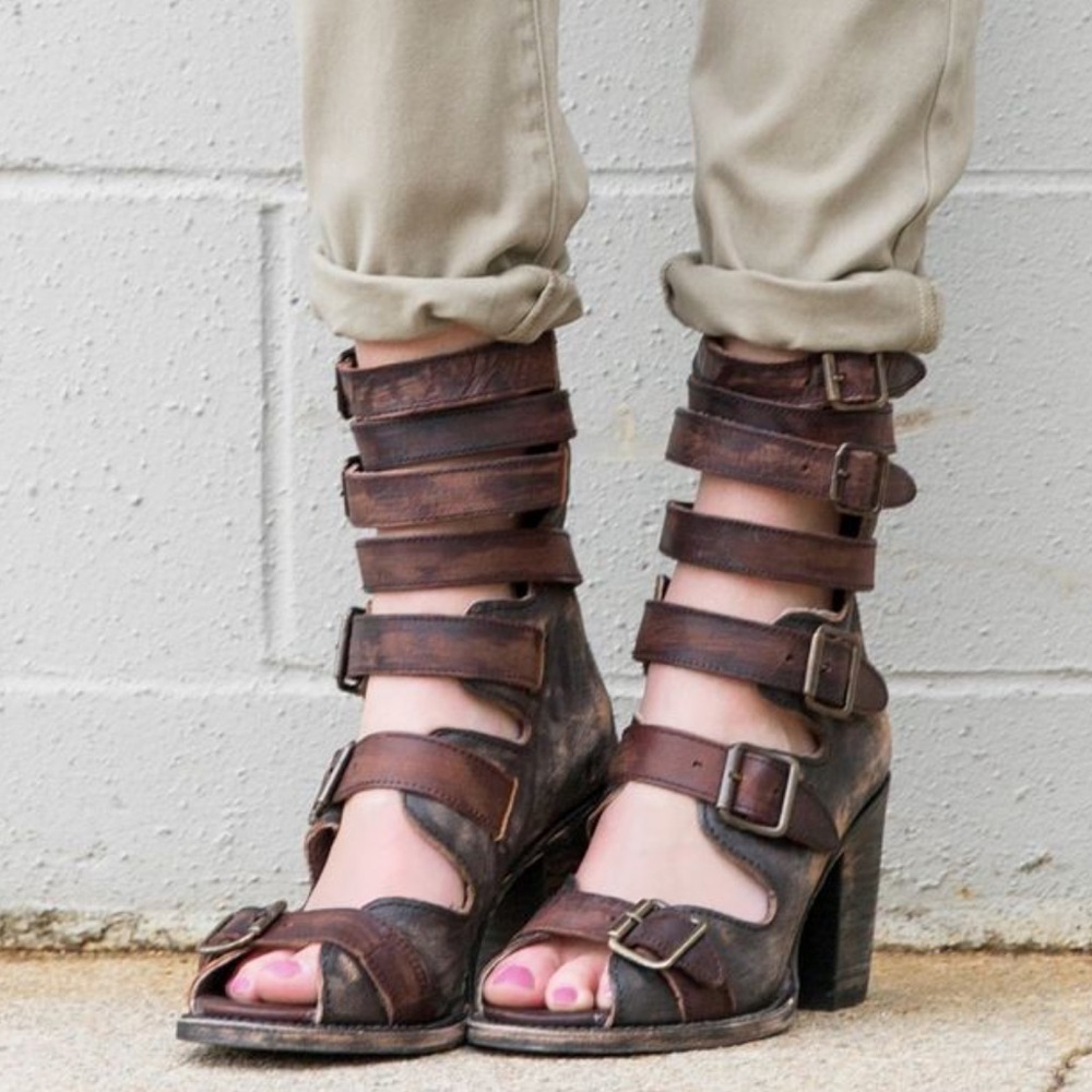 Freebird by Steven Bond Leather Gladiator Sandal Size 8
